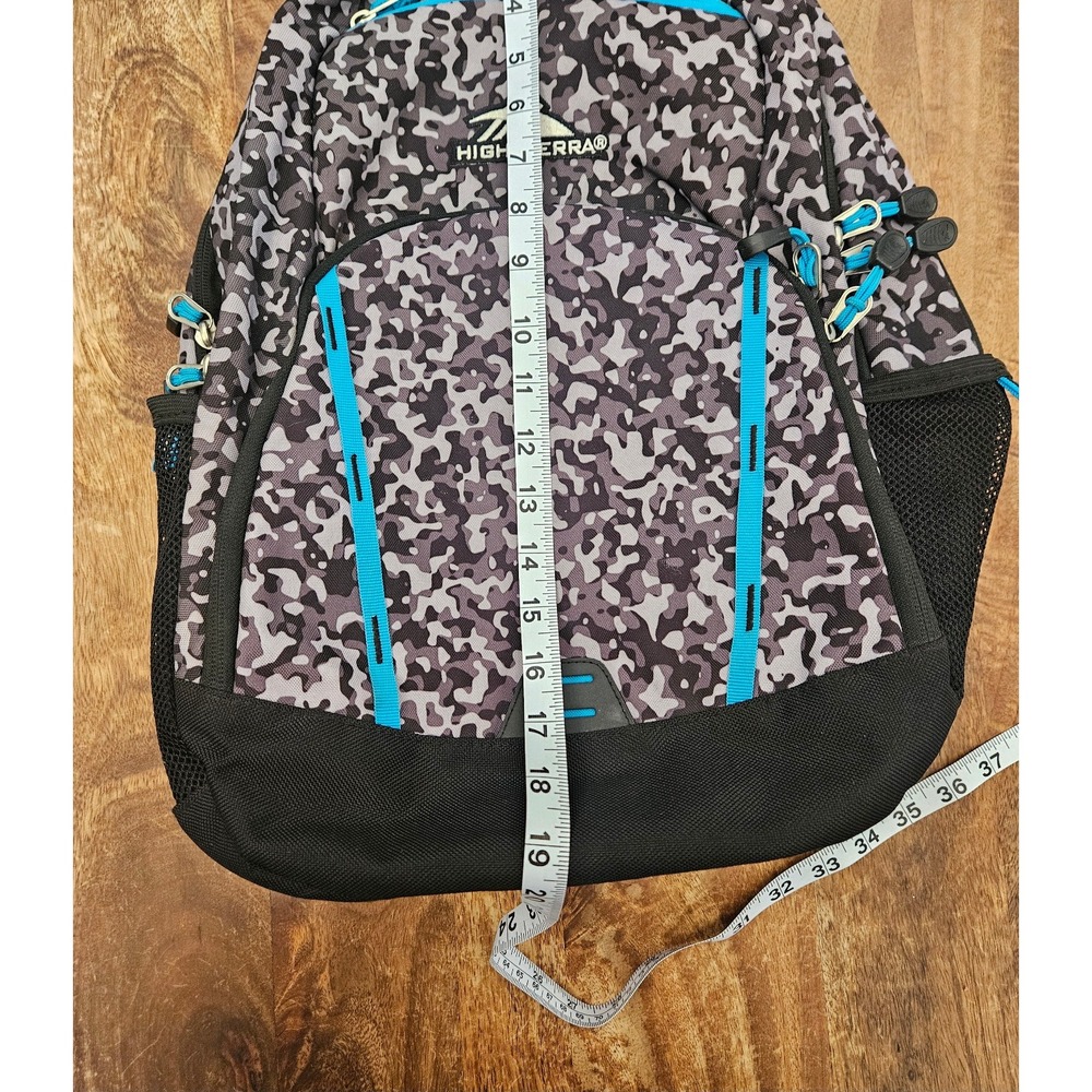 High Sierra RipRap Backpack Camo Adult Book Bag Padded Zip Pockets Travel School - Picture 4 of 9